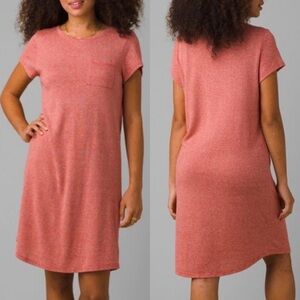 Prana Elana Cozy Up Jersey Knit T-Shirt Dress Sz L